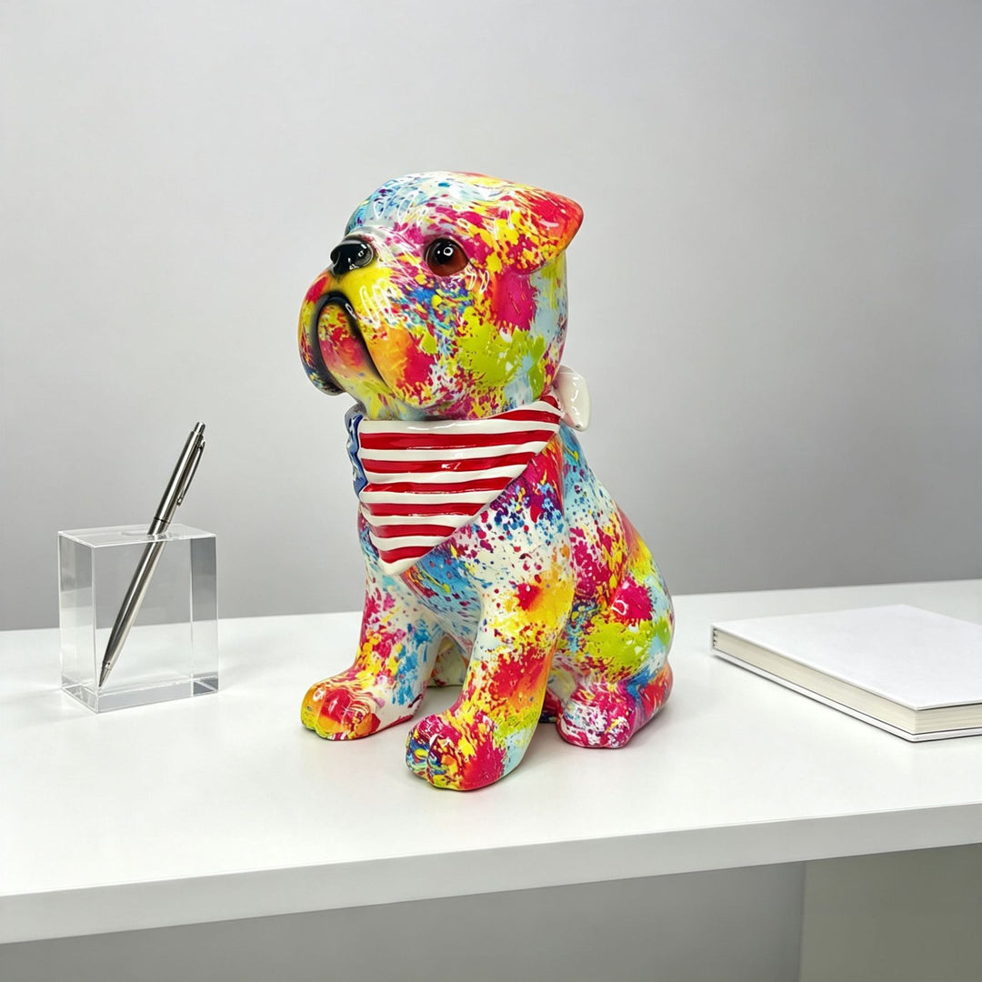 Colorful decorative figure of a dog in modern design Bowlift