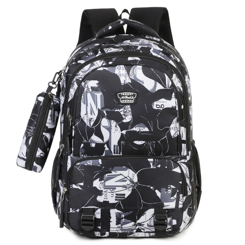 Multifunctional Graphic Print Laptop Backpack