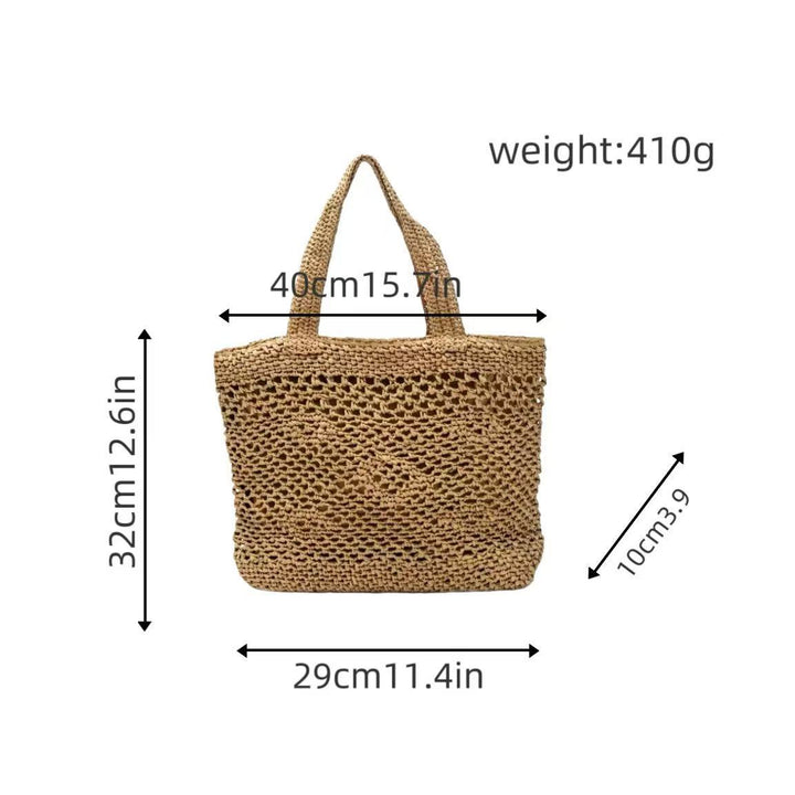 Macrame Handbag with Airy Structure Bowlift
