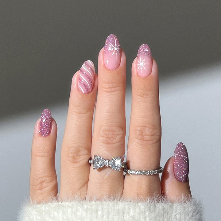 Creative Nail Art Set with Glitter and Ornament Decorations Bowlift