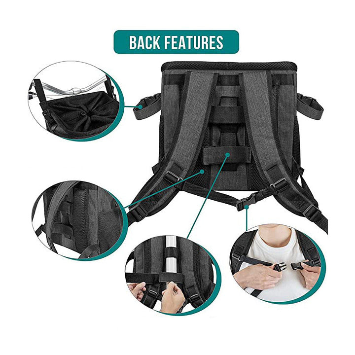 collapsible pet bicycle basket with safety tether breathable mesh and storage pockets Bowlift