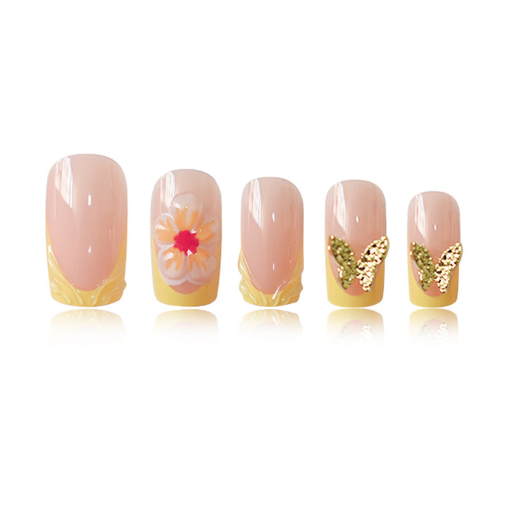 Artistic Spring Floral Nail Art Enhancements Bowlift