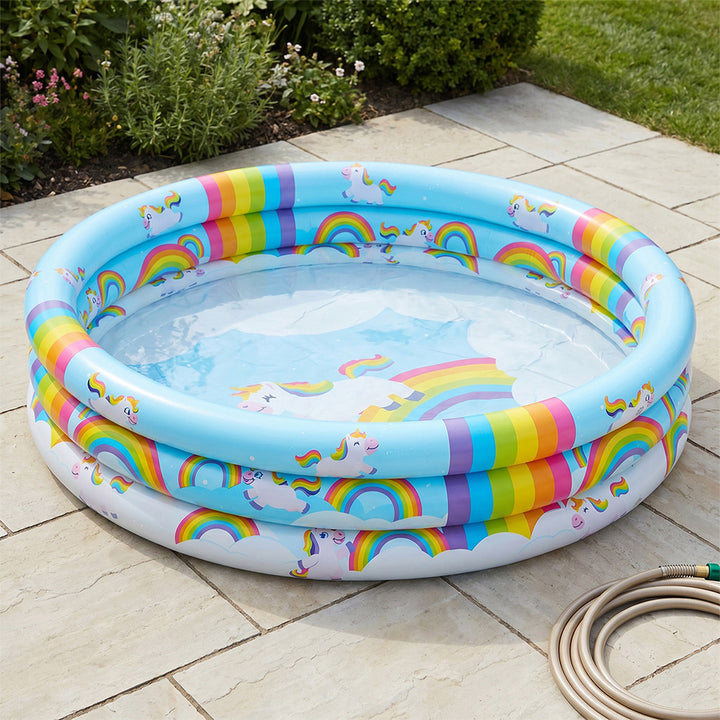 Unisex Inflatable Children's Swimming Pool with Unicorn Design Bowlift
