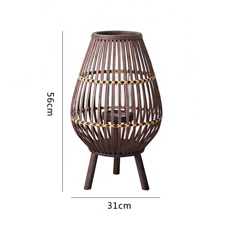 Rustic Rattan Lantern Bowlift