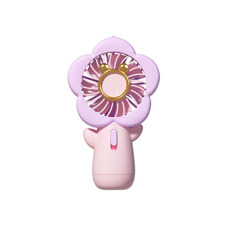Ladies Portable Flower Fan Bowlift