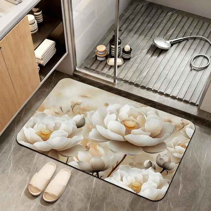 Abstract Marble Design Bath Mat
