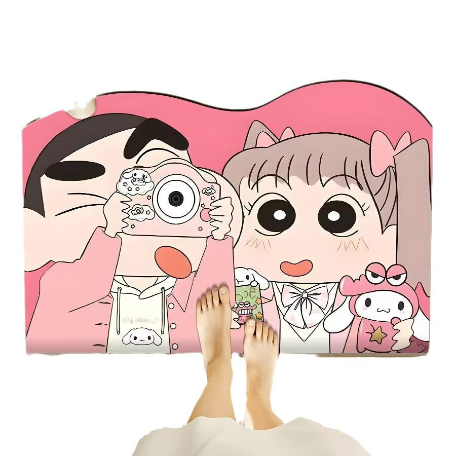 Playful Cartoon-Themed Floor Mat Bowlift