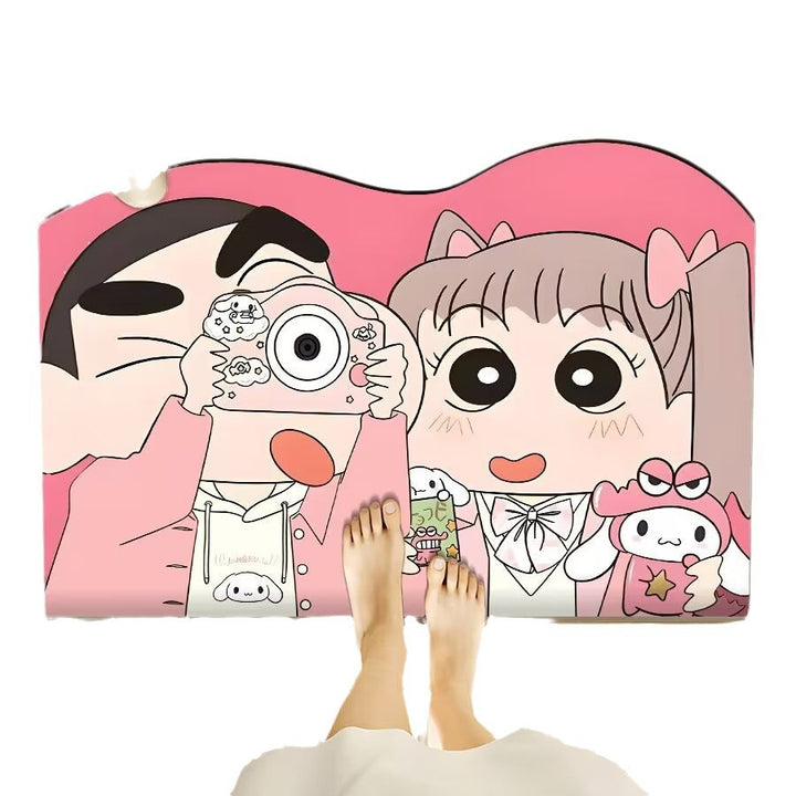 Playful Cartoon-Themed Floor Mat Bowlift