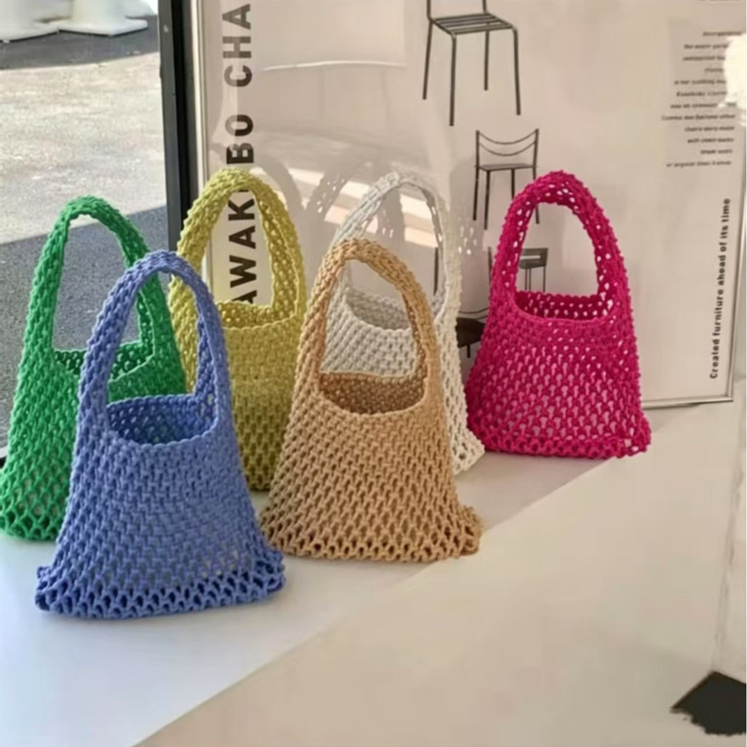 Macrame Tote Bag with Modern Design Bowlift