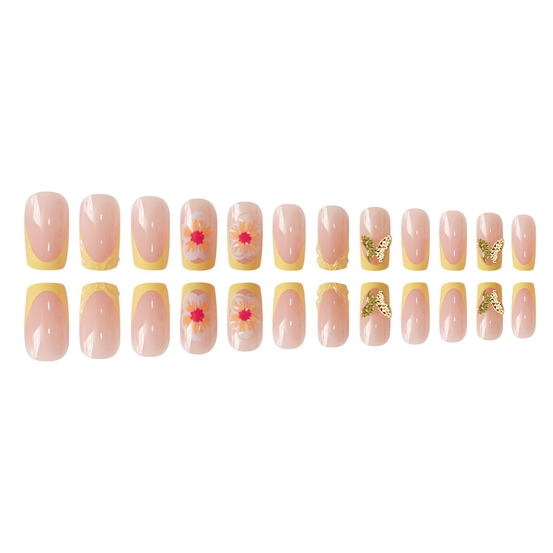 Artistic Spring Floral Nail Art Enhancements Bowlift