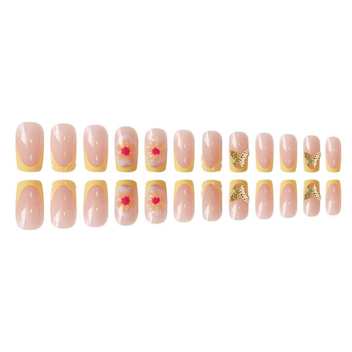 Artistic Spring Floral Nail Art Enhancements Bowlift
