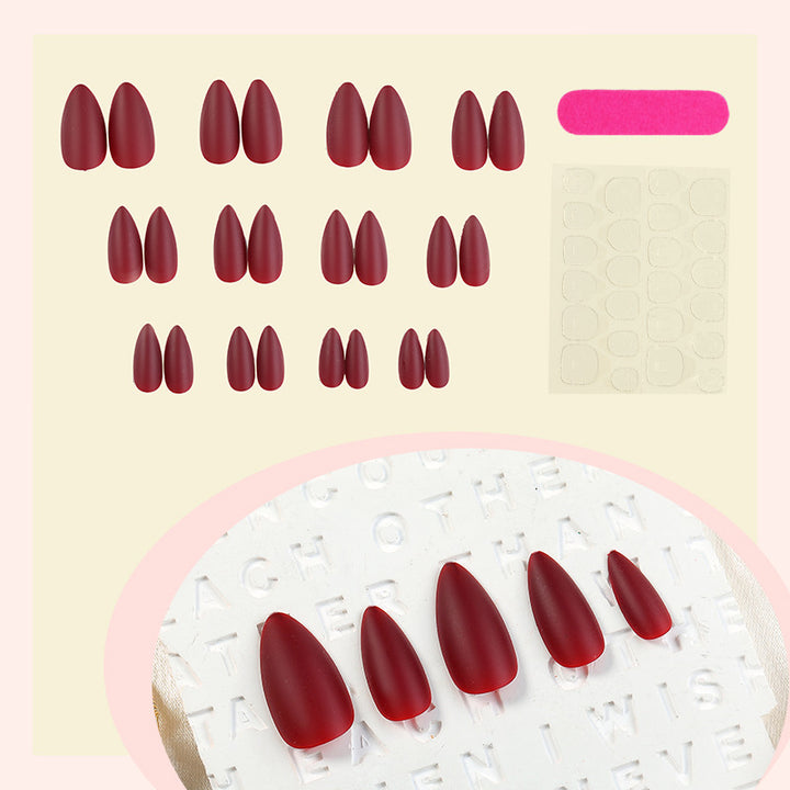 Premium Artificial Nail Set with Matte Finish Bowlift