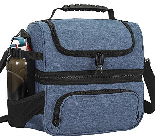 Insulated Lunch Bag with Multiple Compartments and Bottle Holder Bowlift
