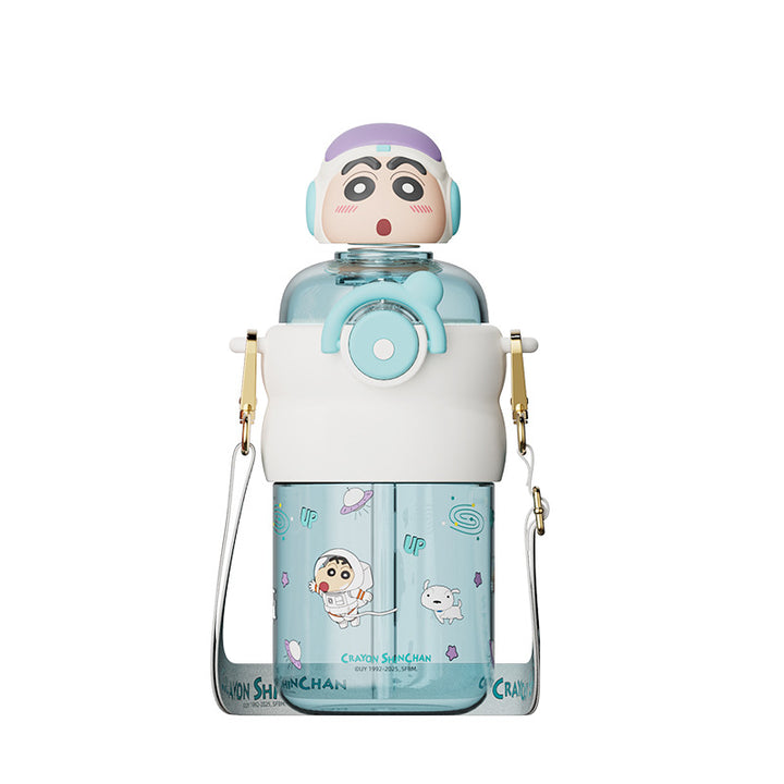 Ladies drinking bottle with interactive character lid Bowlift