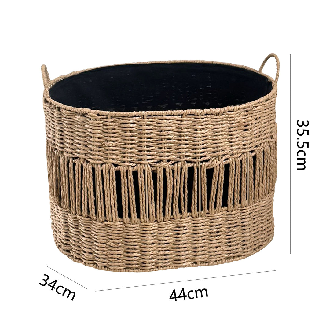 Storage basket with elegant fringe design Bowlift