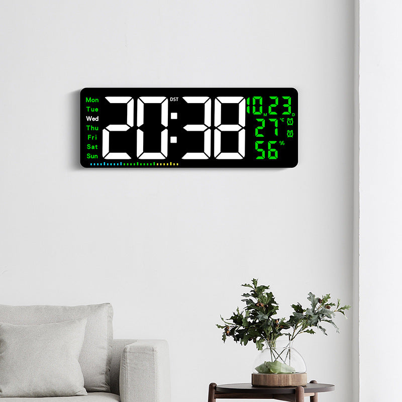 Digital alarm clock with large LED display and weather data Bowlift