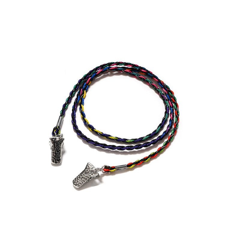 Braided Faux Leather Eyewear Holder Bowlift