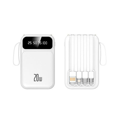 Powerbank with integrated cables and LED display Bowlift
