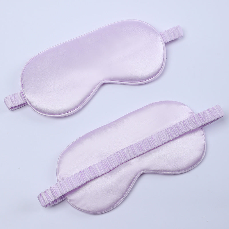 Women's nano silk sleep mask with padded eye area, adjustable elastic band, and storage pouch Bowlift