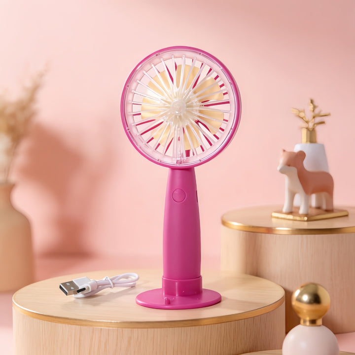 Women's portable handheld fan with USB connection and innovative design Bowlift
