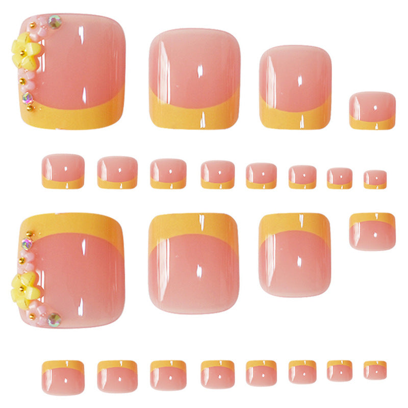 Decorative Press-On Toe Nails Bowlift