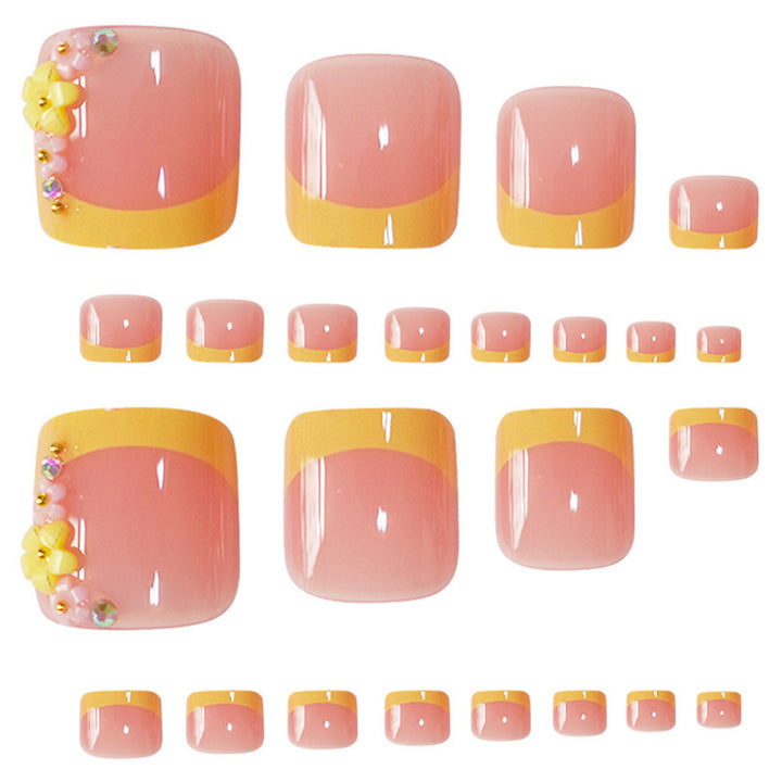 Decorative Press-On Toe Nails Bowlift