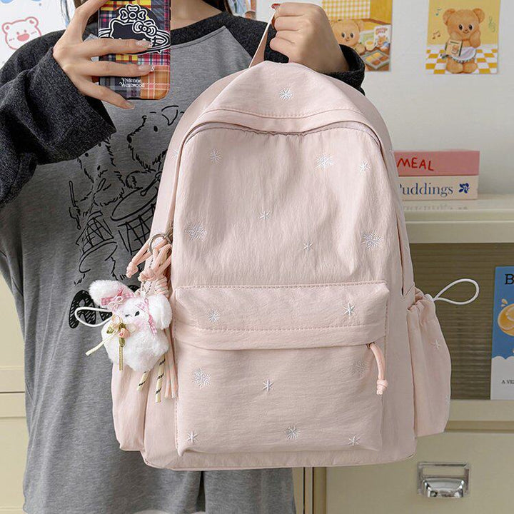 Adorable Soft Fabric Embroidered Backpack