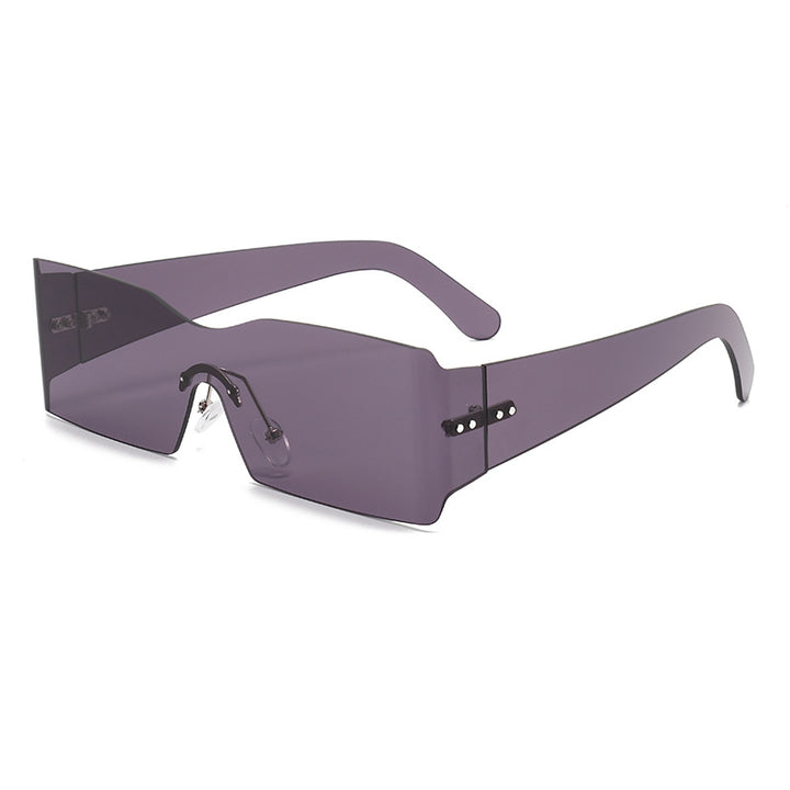 Women's futuristic fashion sunglasses with transparent frame Bowlift