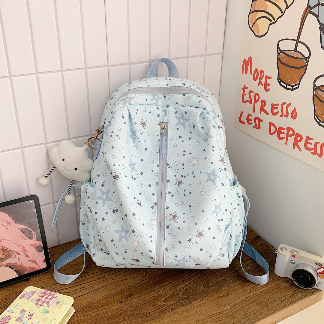 Star-Patterned Everyday Backpack