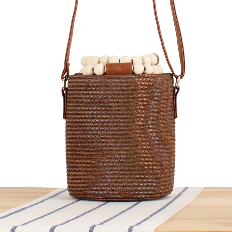 Handbag Made of Woven Natural Material Bowlift