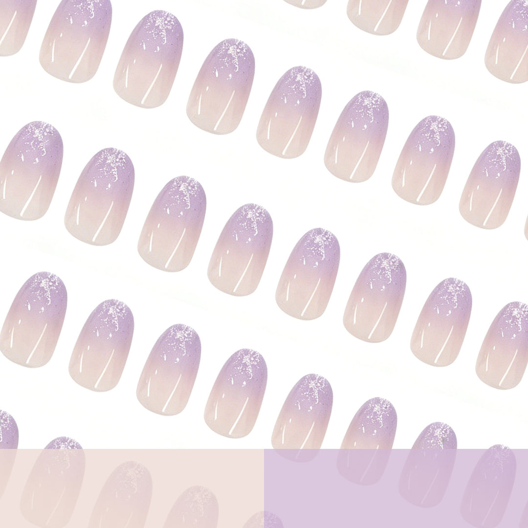 Glossy Gradient Gel Nail Enhancements Bowlift