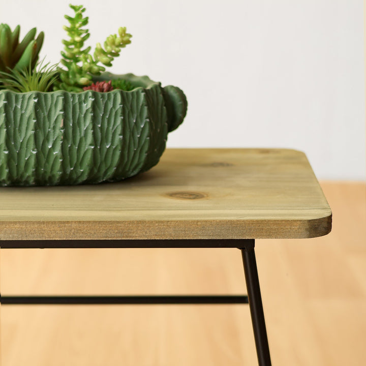 Modern wooden stool with metal frame Bowlift