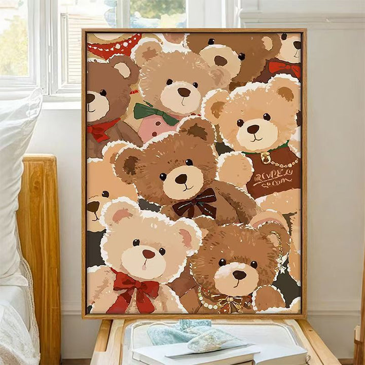 Cute Bear-Themed Decorative Wall Art Bowlift