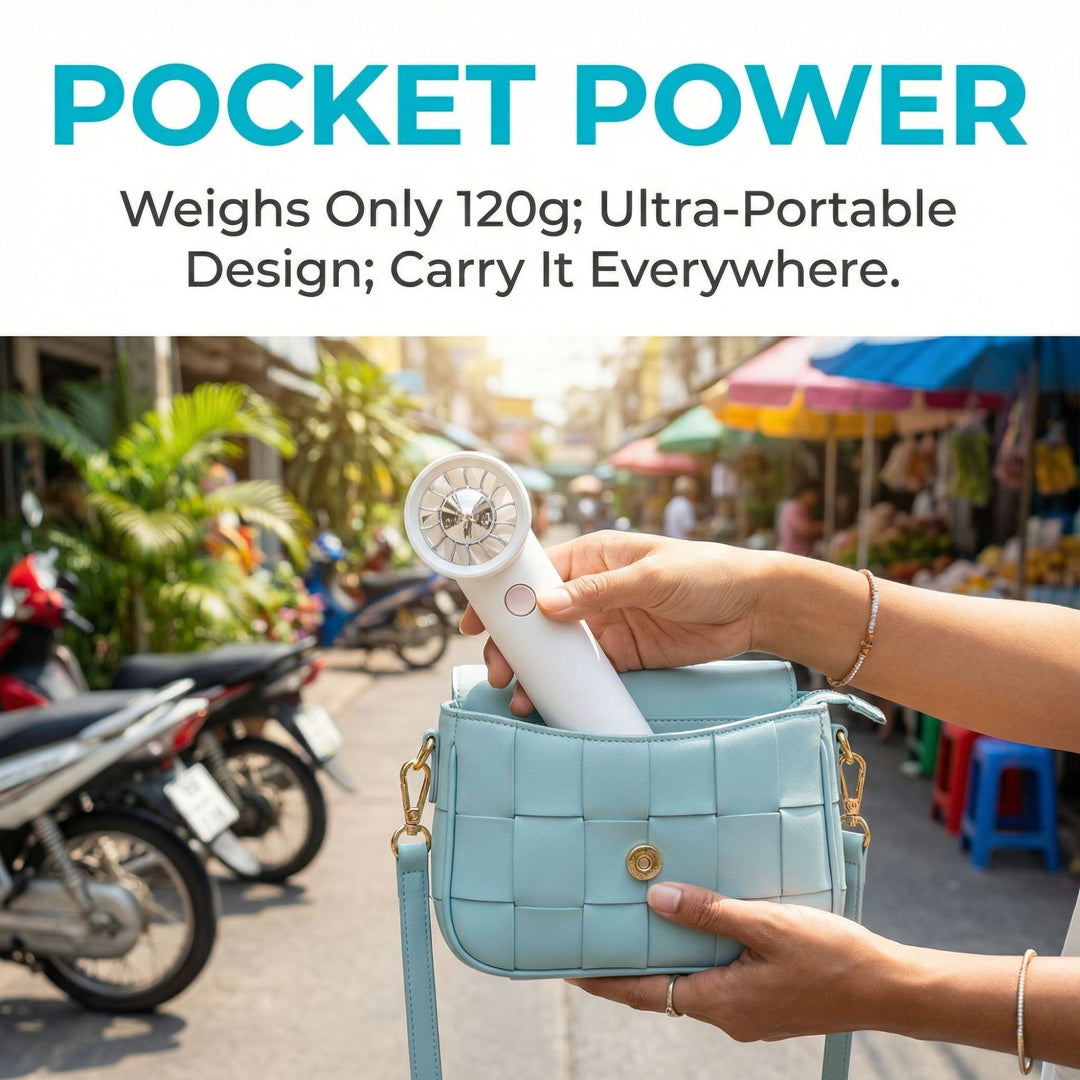 Ladies Portable Mini Climate Heat Fan Bowlift