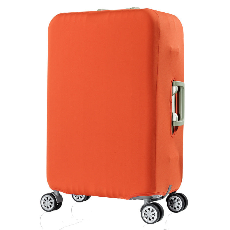 Unisex nan elastic motif suitcase cover made of stretchable polyester with handle and wheel openings Bowlift