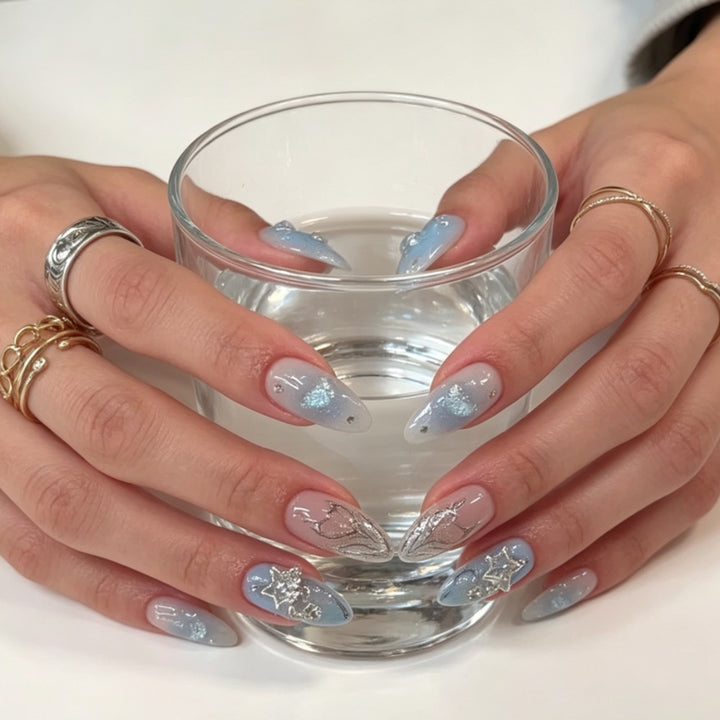 Artistic Press-On Nail Art Set Bowlift