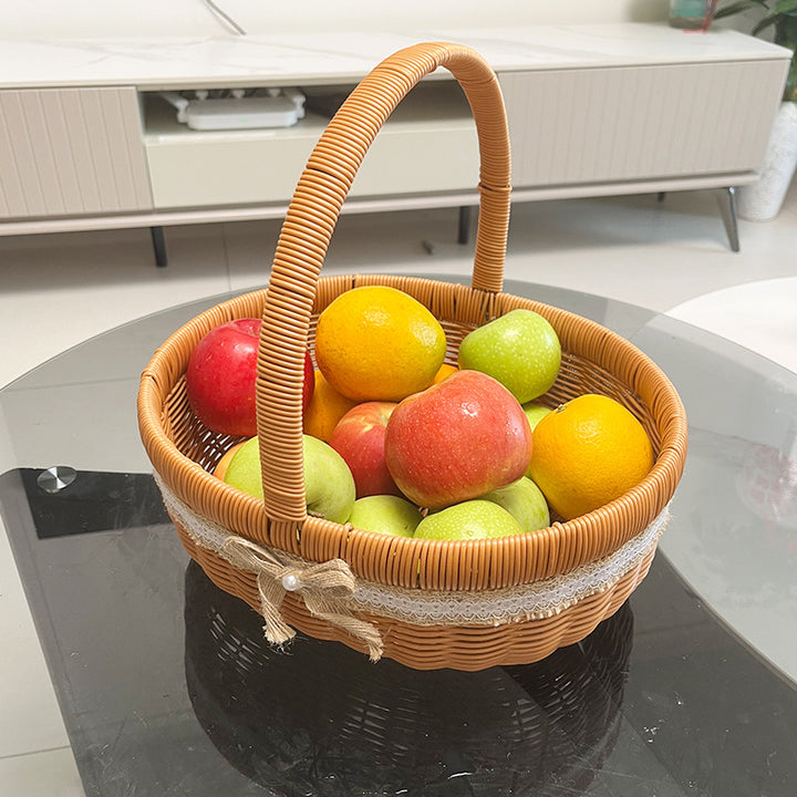 Handcrafted Decorative Wicker Basket Bowlift