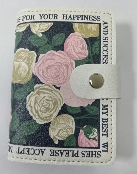 Floral Print Zippered Wallet Bowlift