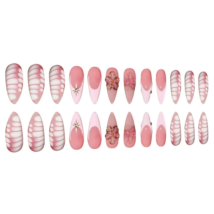 Decorative Floral Art Press-On Nails Bowlift