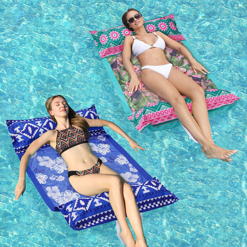 Ladies Inflatable Relaxation Lounge with Colorful Plant Pattern Bowlift