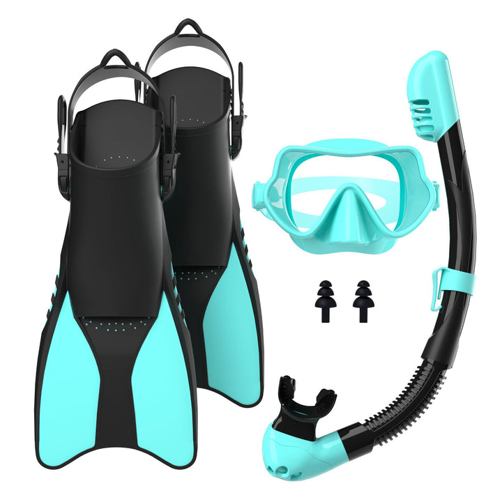 Snorkel set with high-quality fins and ergonomic diving mask Bowlift