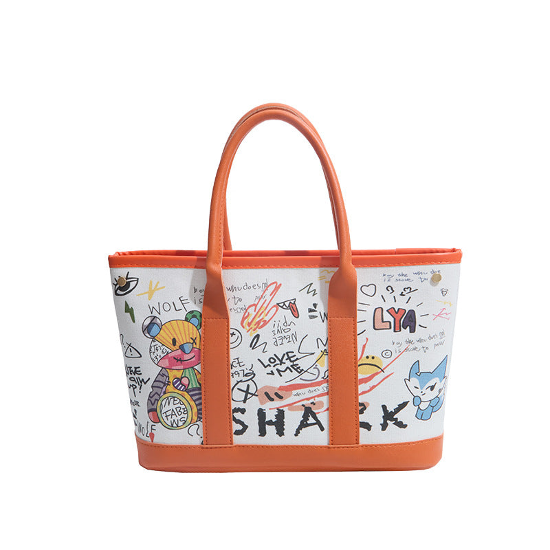 WoPlayful Illustrated Canvas Tote Bag Bowlift