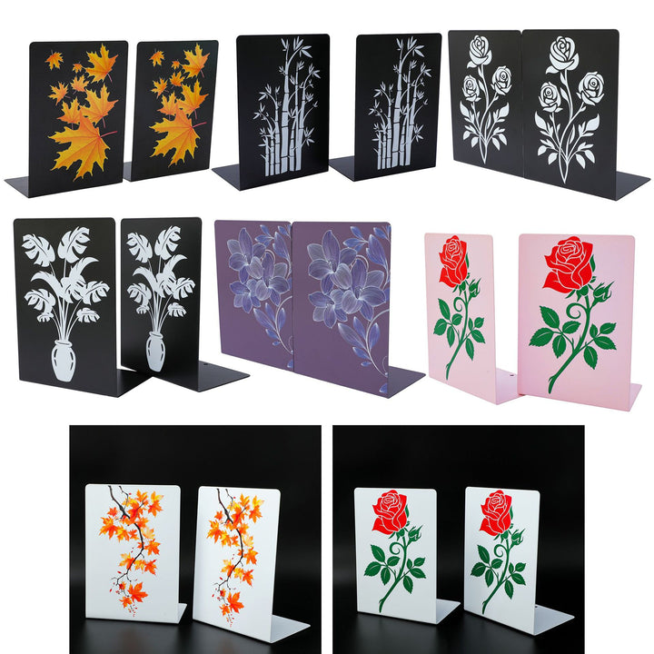 Decorative Leaf-Themed Bookends