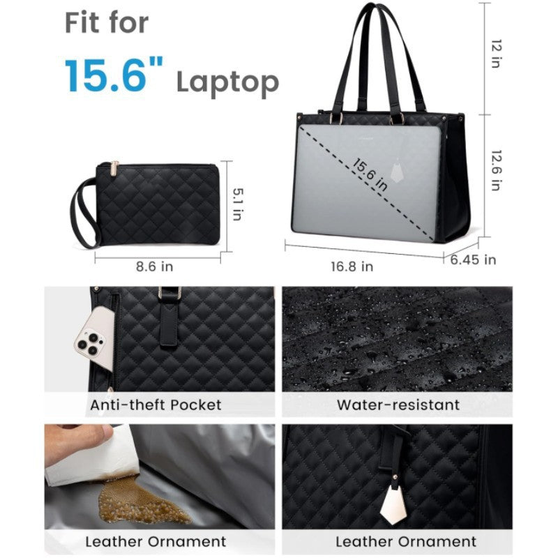 Stylish Quilted Insulated Lunch Tote Bowlift