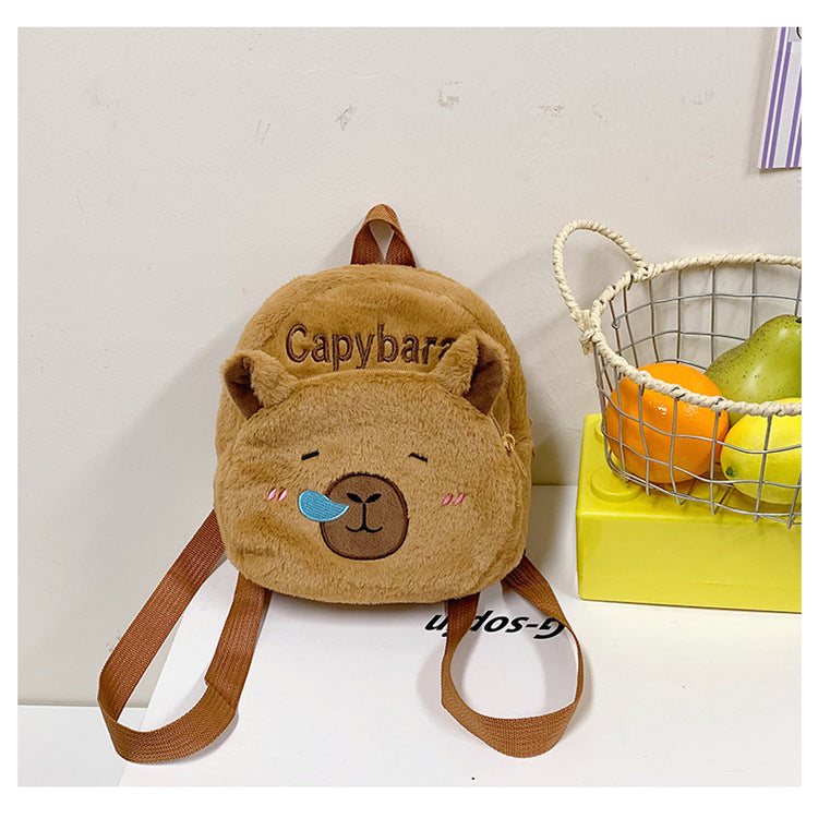 Plush Backpack in Capybara Design Bowlift 1785466535