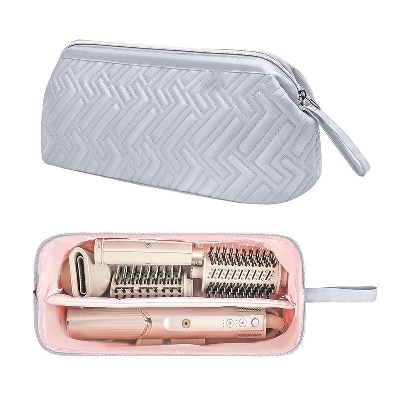 Cosmetic bag with multiple compartments and water-repellent inner lining Bowlift