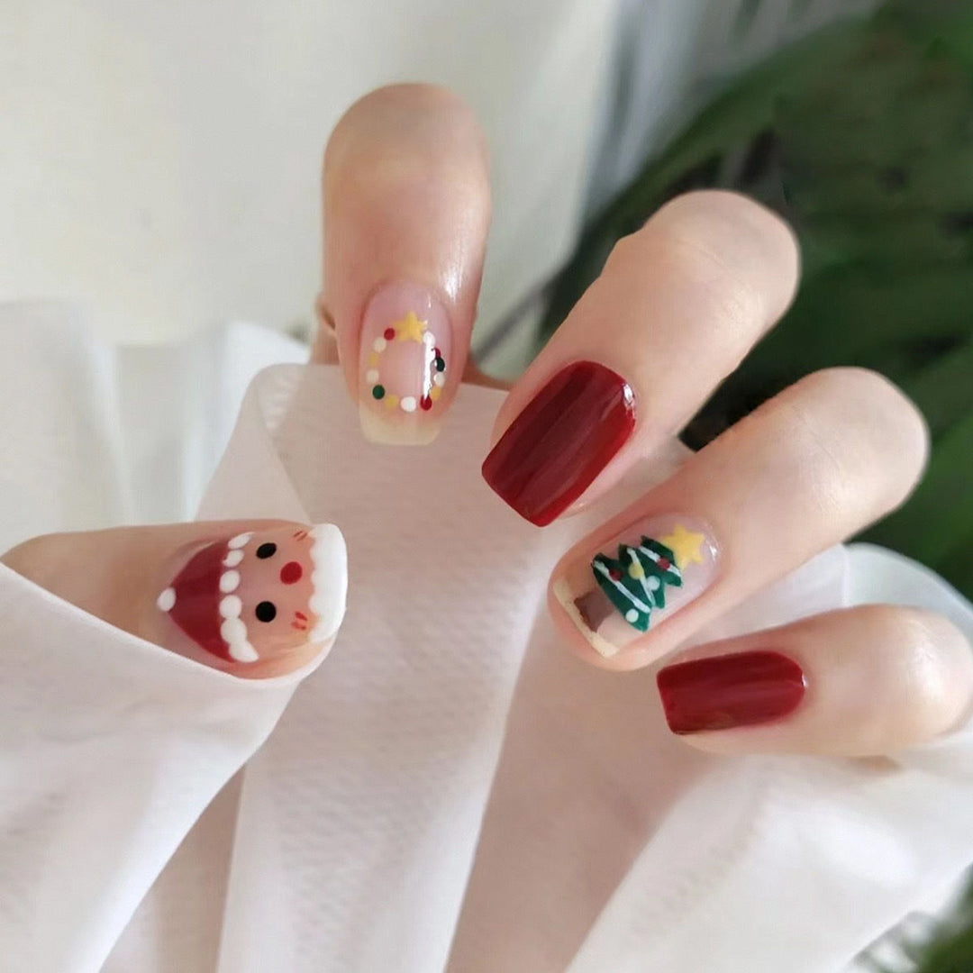 Festive Themed Press-On Nail Set Bowlift