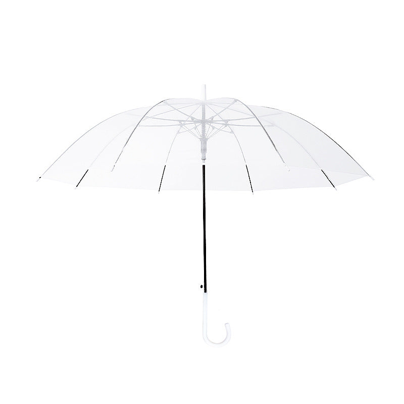 Women's Transparent Umbrella with Ergonomic Handle Bowlift