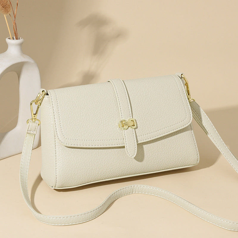 Elegant Faux Leather Crossbody Bag Bowlift