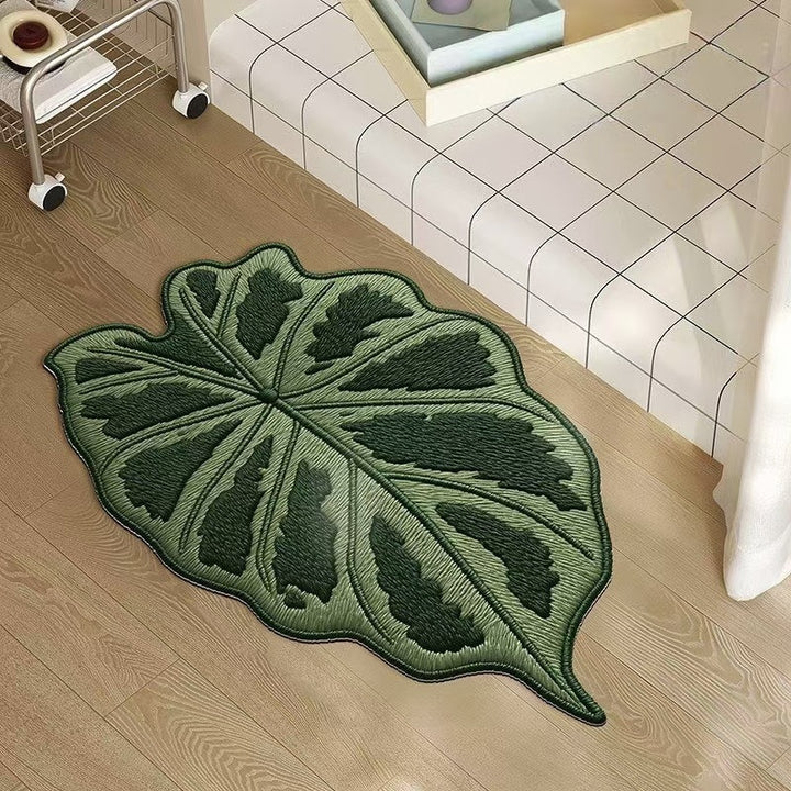 Monstera Leaf Shaped Floor Mat Bowlift